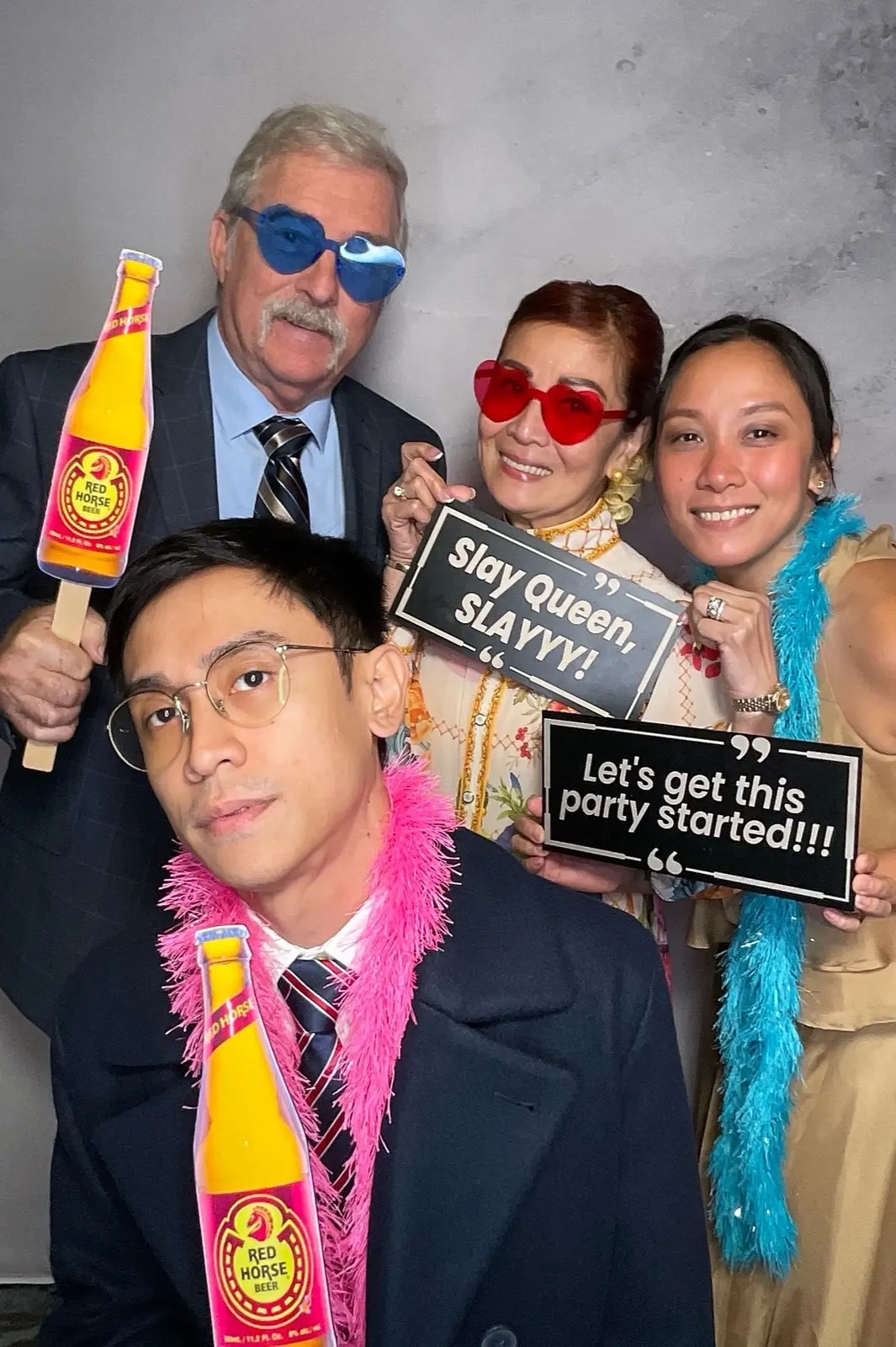 Wedding guests sharing a joyful photo booth moment at a Bay Area reception, image 2